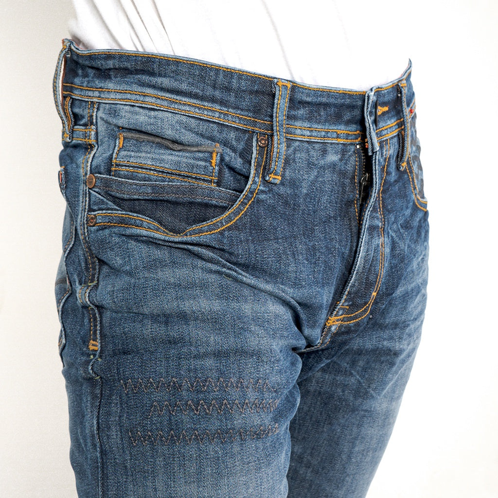 Oxygen Denim 706S Slim Fit Wave Jeans 7602 - Medium Blue