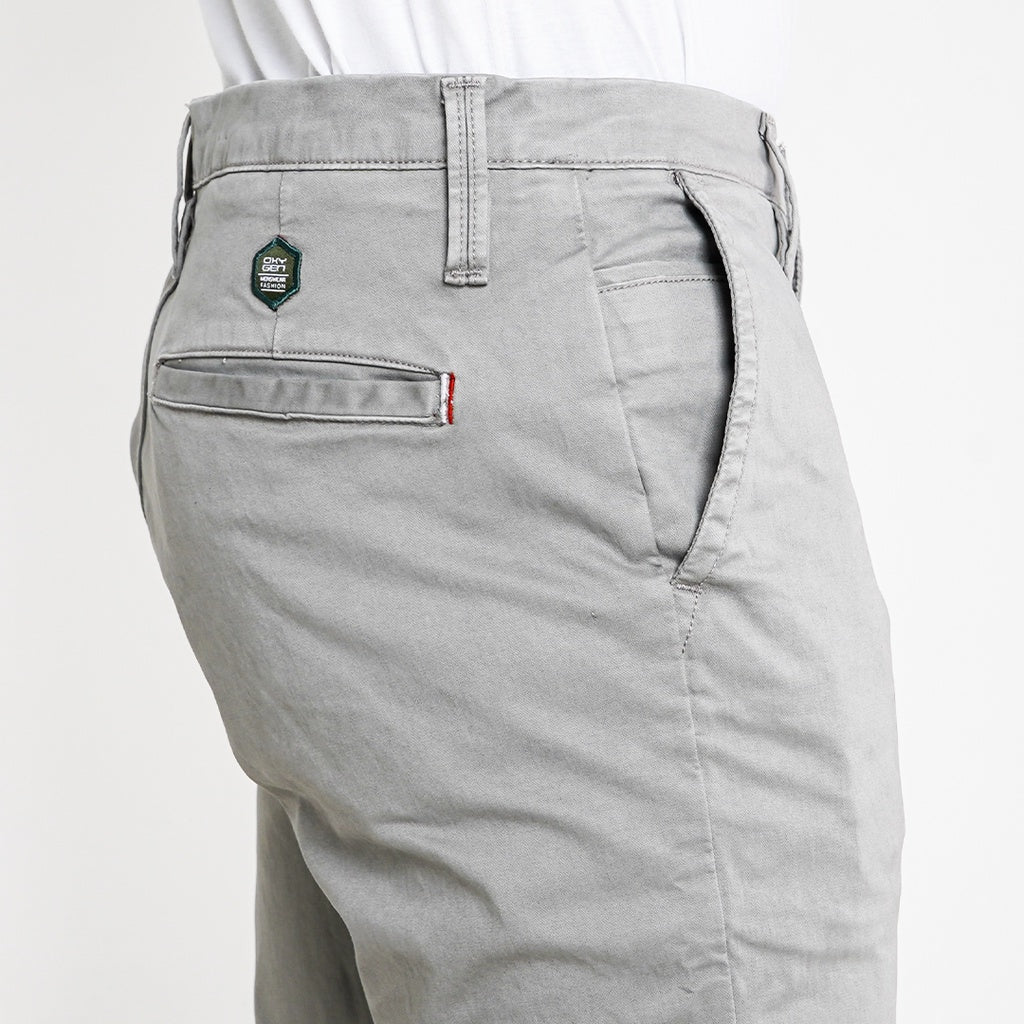 Oxygen Denim Relax Chino Pants - Grey