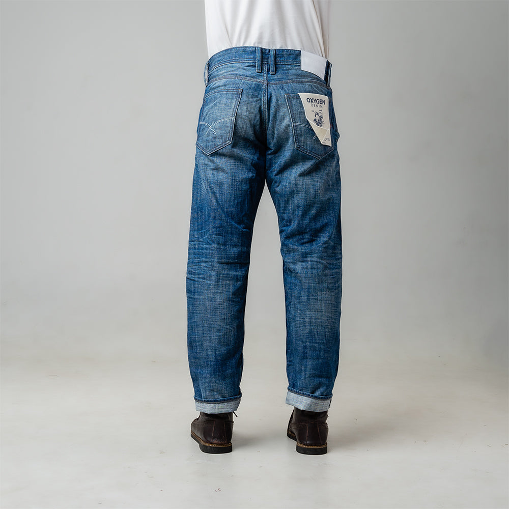 Oxygen Denim 705NS Modern Selvedge Straight Fit Jeans - Light Indigo
