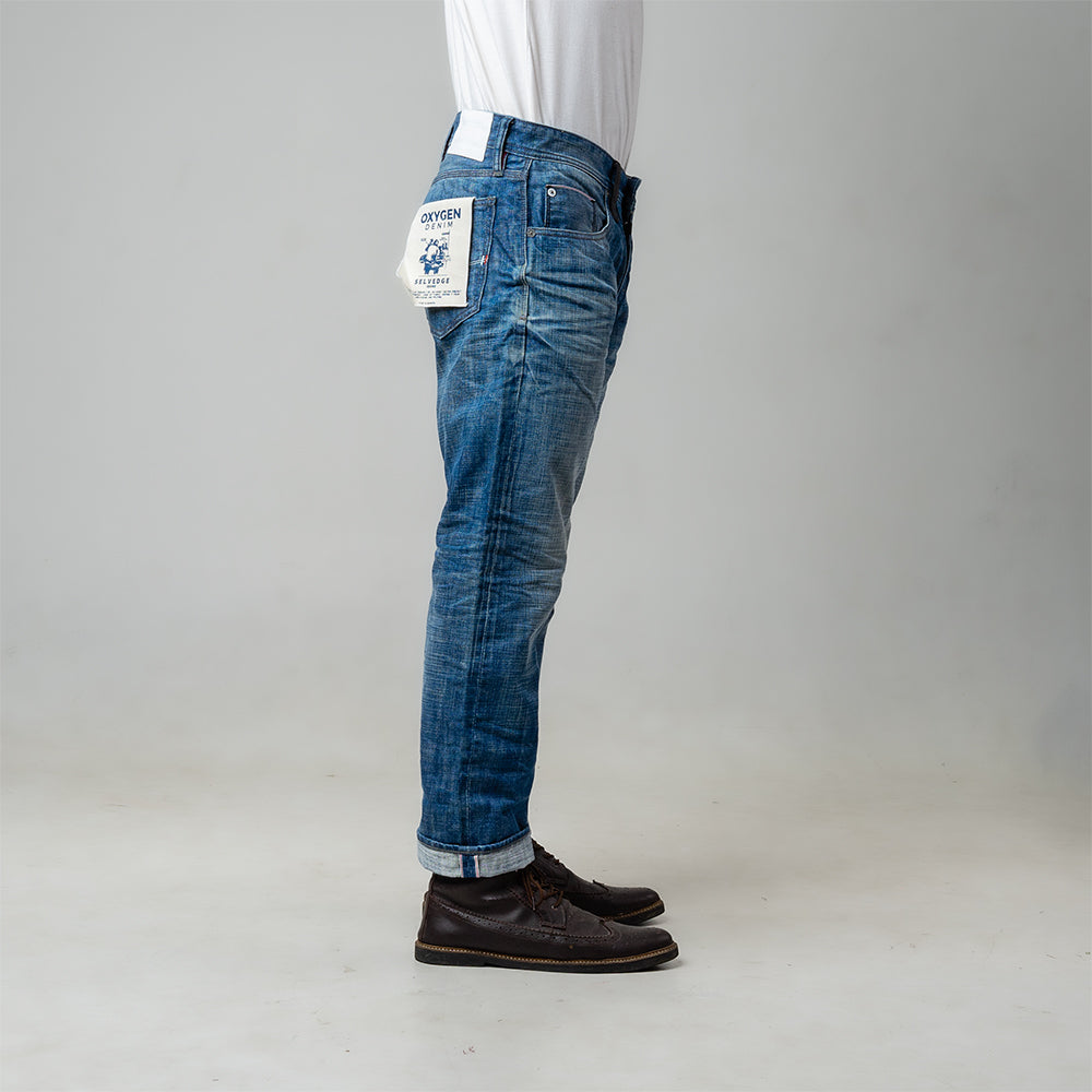 Oxygen Denim 705NS Modern Selvedge Straight Fit Jeans - Light Indigo