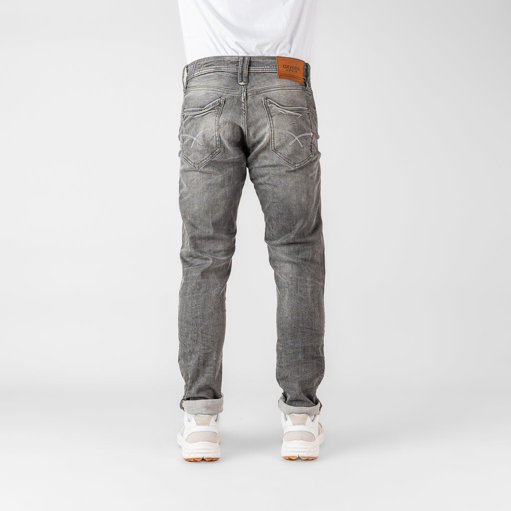 Oxygen Denim 706S Prime CS Slim Fit Stretch Jeans - Light Grey (0747)