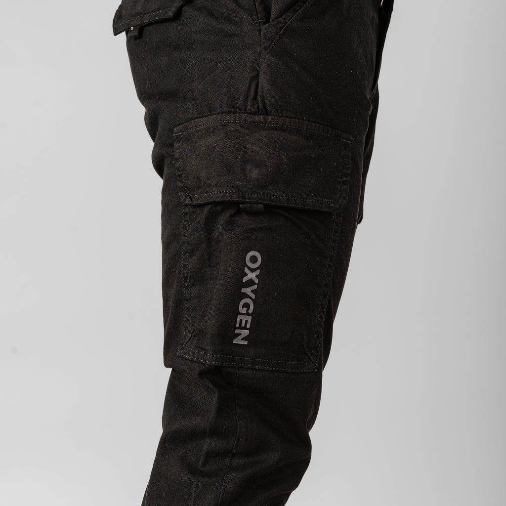 Oxygen Denim 706S Prime CS Distric Cargo Pants Black - (7812)