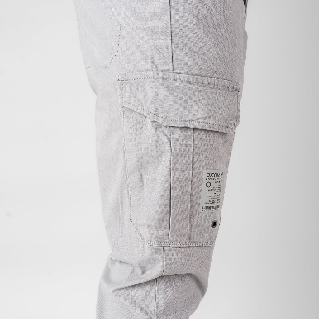 Oxygen Denim 706S Prime CS Astro Cargo Pants Light Grey - (7913)