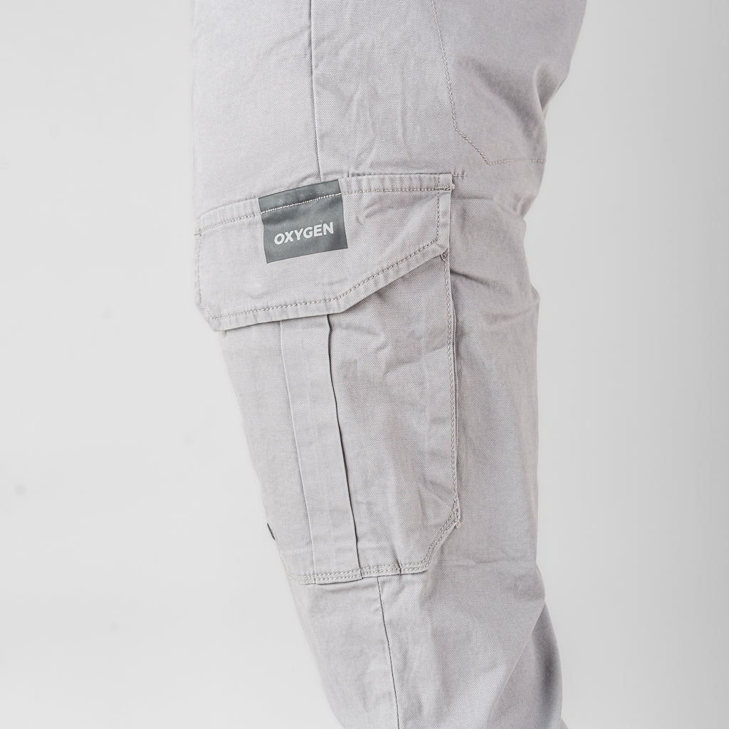 Oxygen Denim 706S Prime CS Astro Cargo Pants Light Grey - (7913)