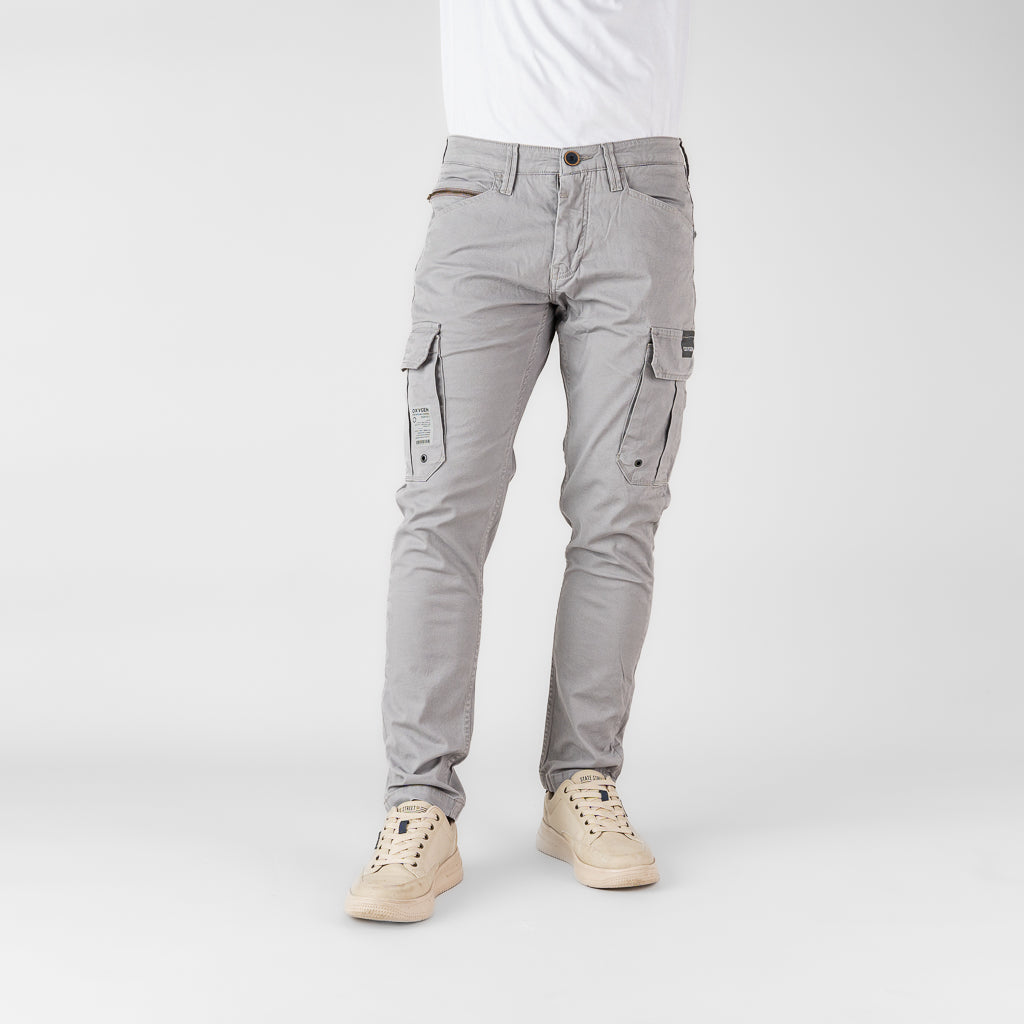 Oxygen Denim 706S Prime CS Astro Cargo Pants Light Grey - (7913)