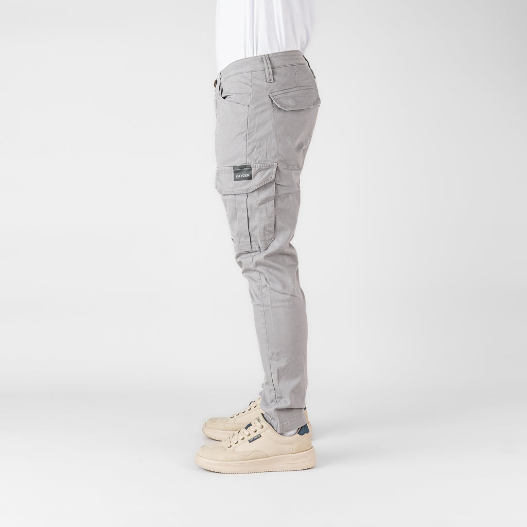 Oxygen Denim 706S Prime CS Astro Cargo Pants Light Grey - (7913)