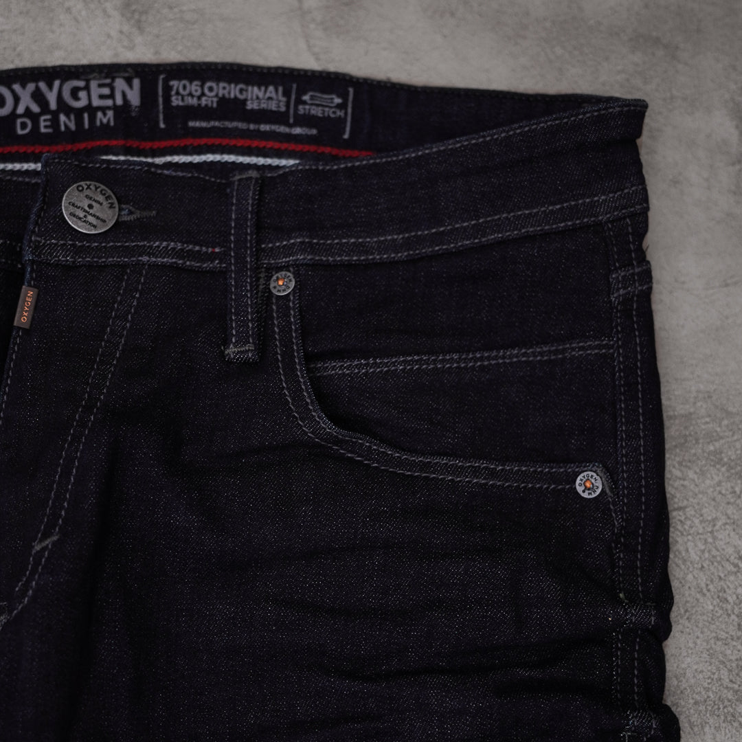 Oxygen Denim 706 Original Series Slim Stretch Jeans - Garment Crinkle