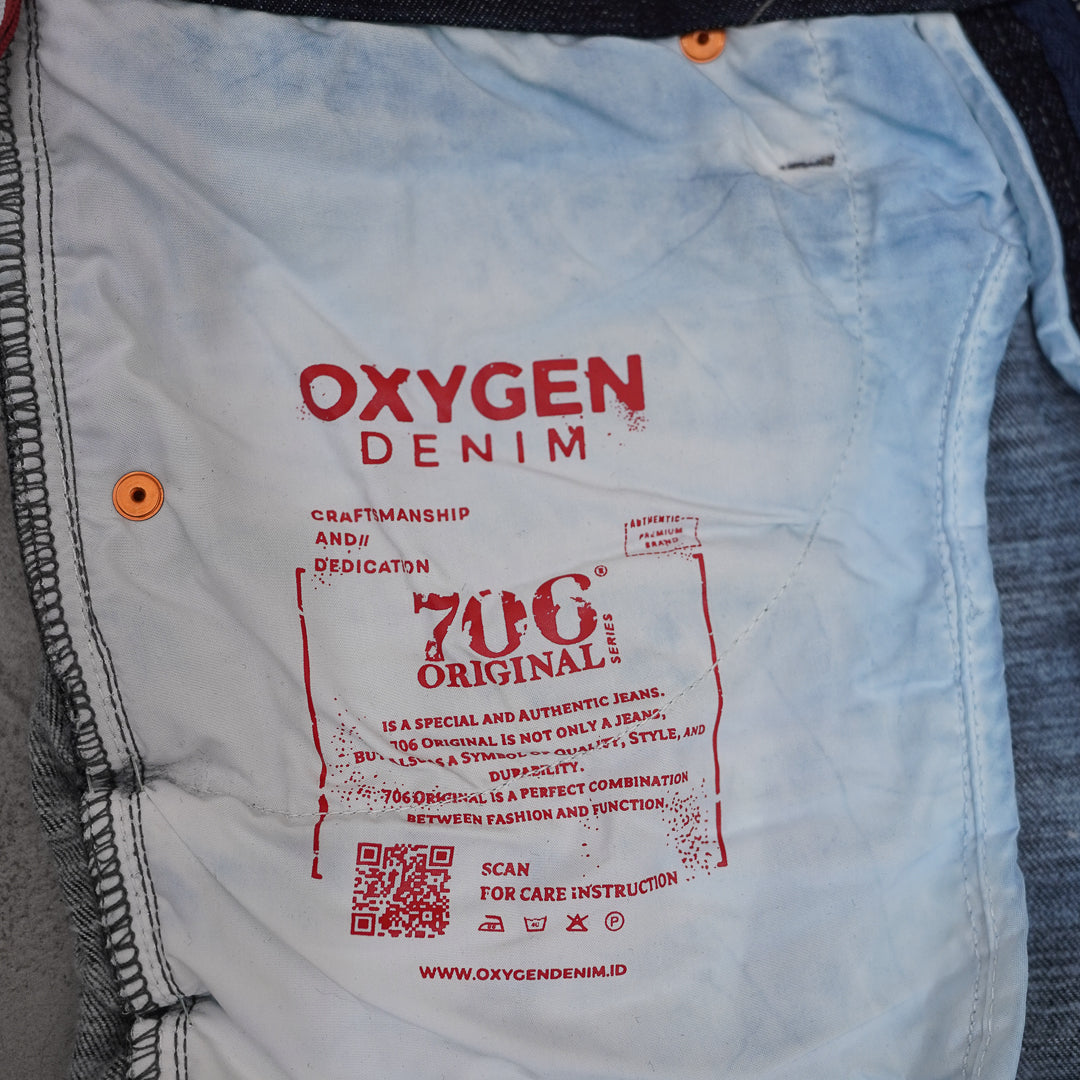Oxygen Denim 706 Original Series Slim Stretch Jeans - Garment Crinkle