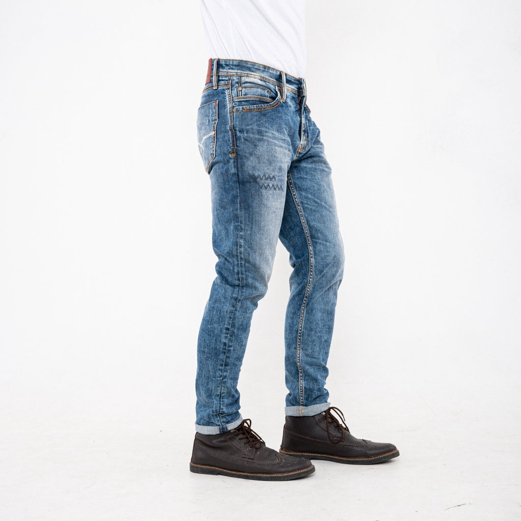 Oxygen Denim Motion 706S Slim Fit Jeans - Light Blue