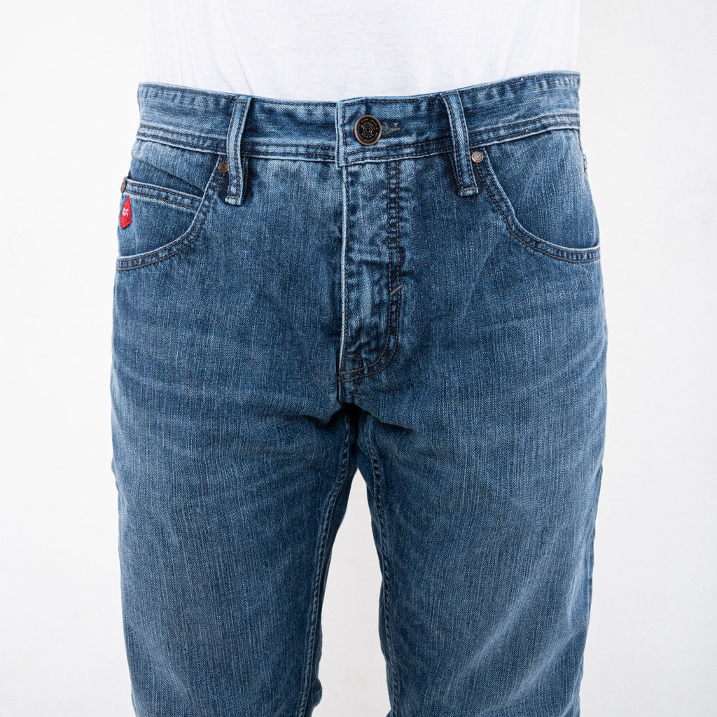Oxygen Denim Basic 706NS Slim Fit Jeans - Medium Blue