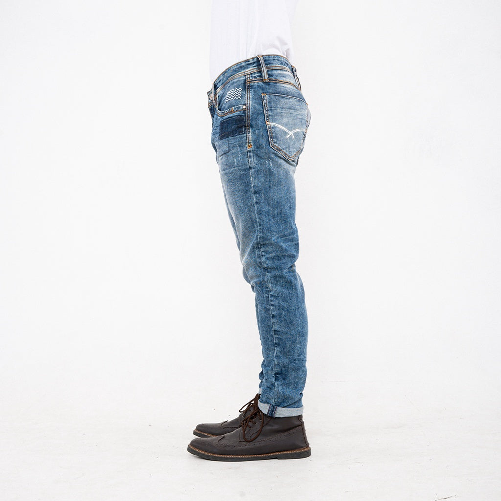 Oxygen Denim Motion 706S Slim Fit Jeans - Light Blue