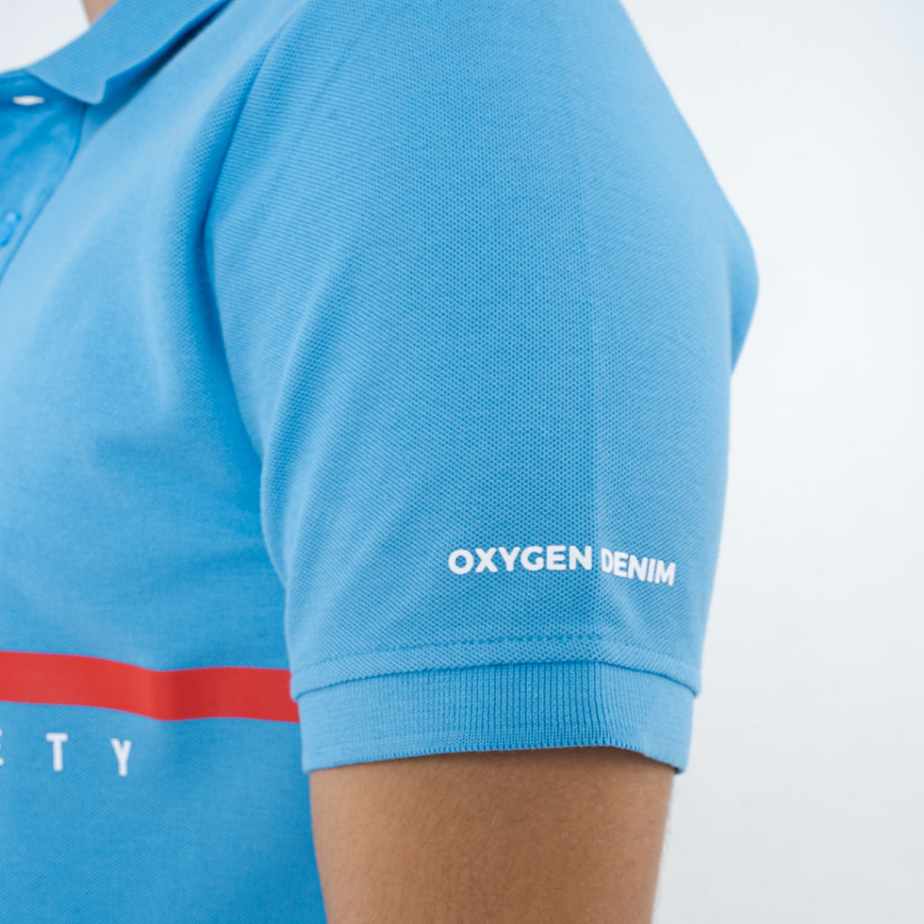 Oxygen Denim Horizon Culture Polo Shirt - Clear Sky