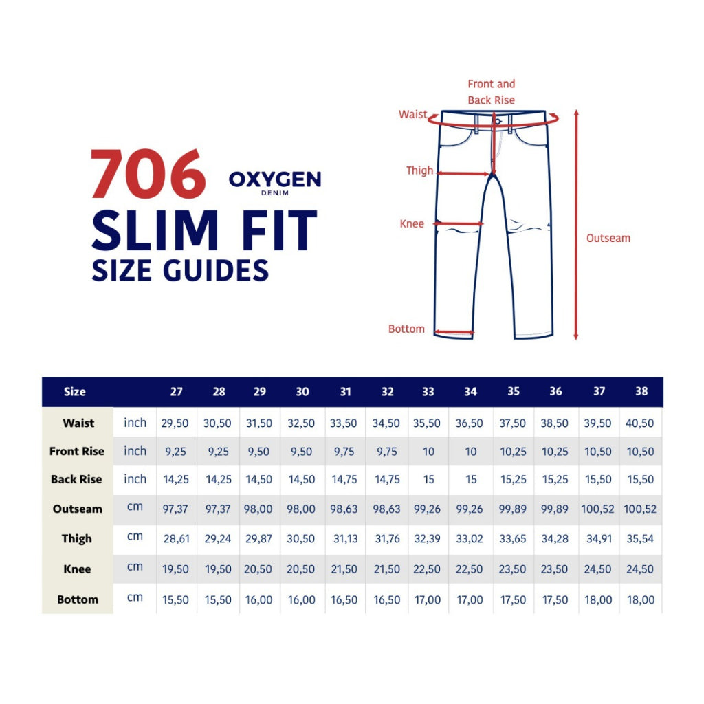 Oxygen Denim 706S Core Seasonal Jeans Slim Fit - Black (2412)