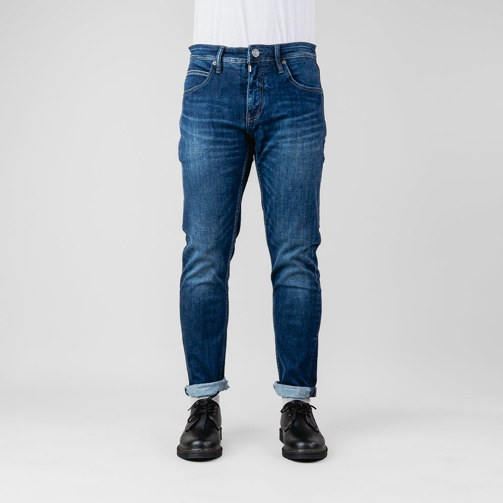 Oxygen Denim 706 Prime B Slim Fit Jeans Stretch - Medium Blue (06312)