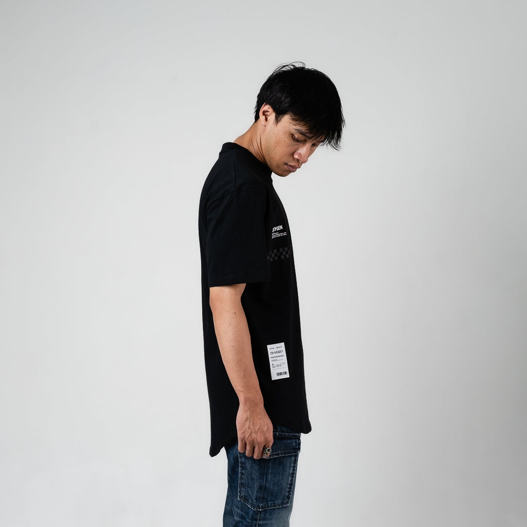 Oxygen Denim Speed Dial Casra Exces Rounded Tee - Oversized T-shirt Black