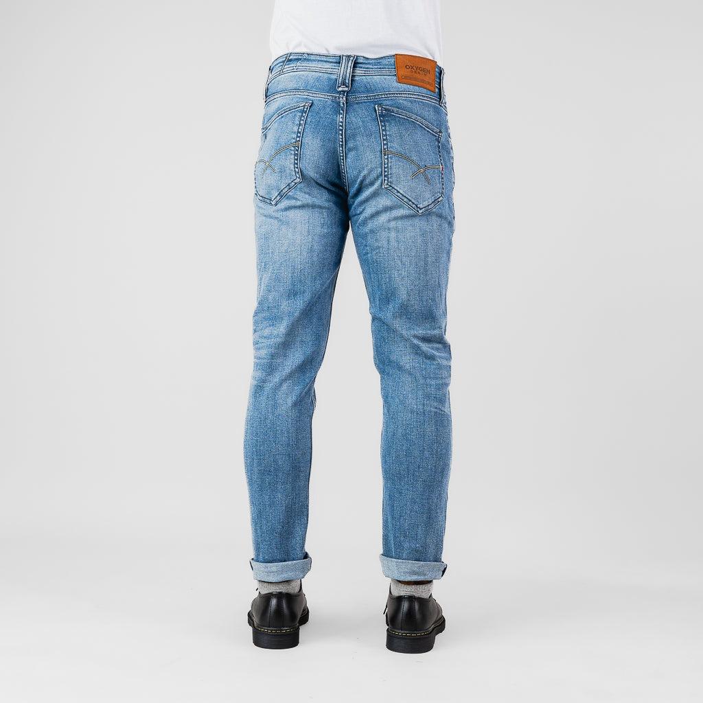 Oxygen Denim 706 Prime B Slim Fit Jeans Stretch -Light Blue (0733)