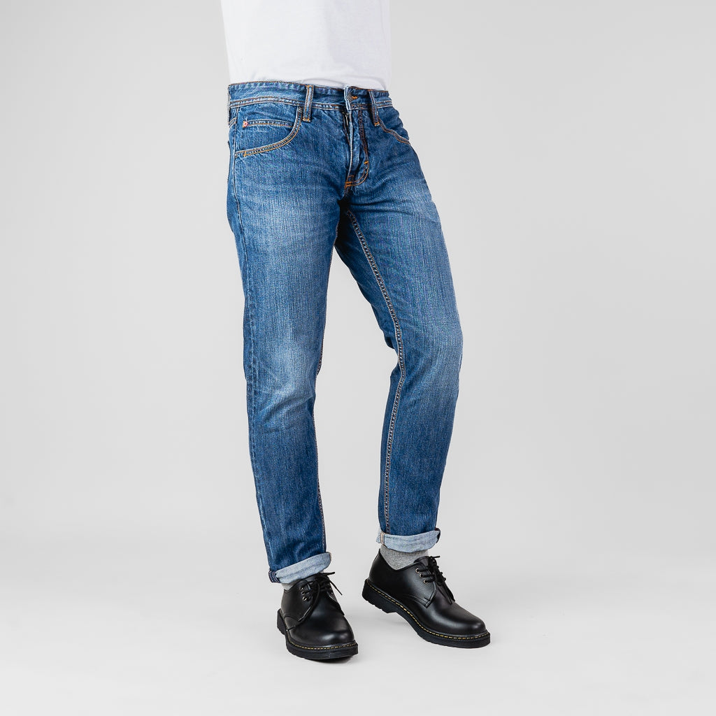 Oxygen Denim 706 Prime B Slim Fit Jeans Non Stretch - Medium Blue (0902)