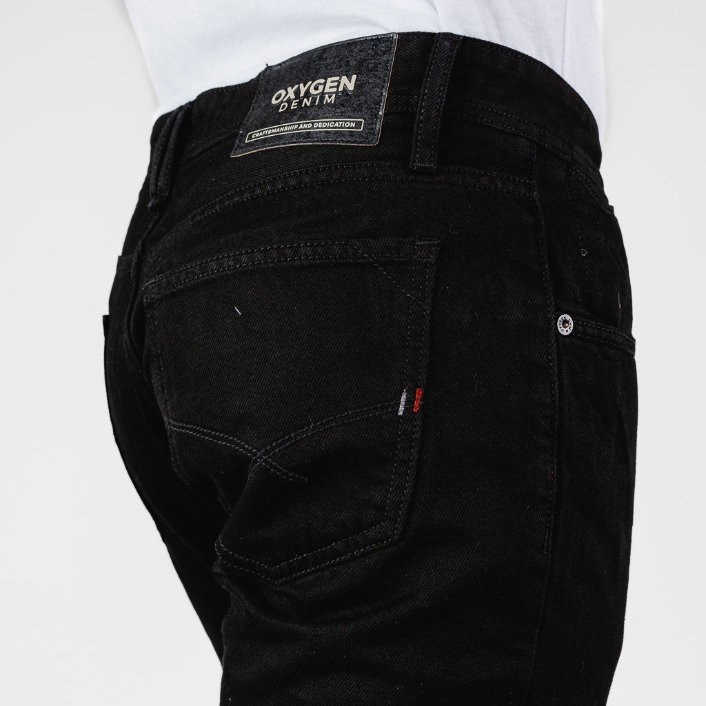 Oxygen Denim 706 Prime B Slim Fit Jeans Non Stretch - Black (2212)