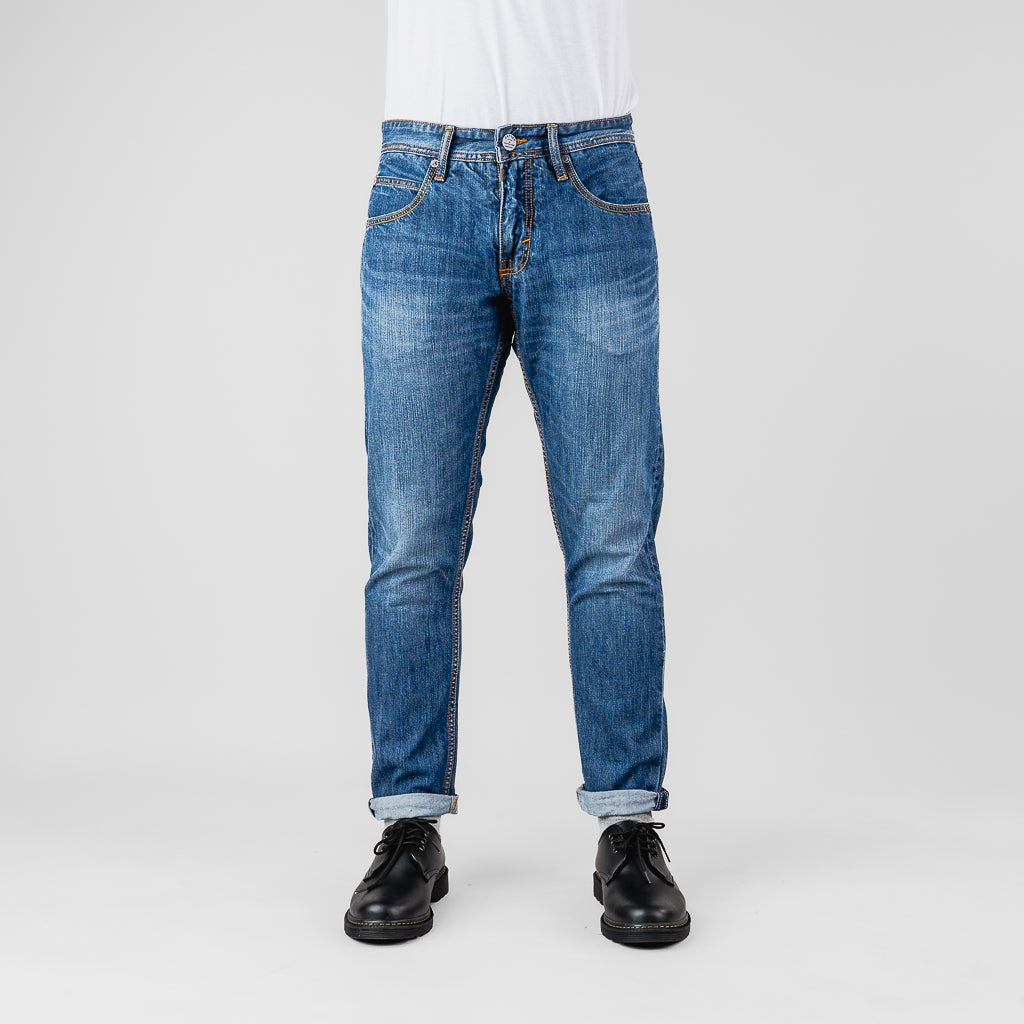 Oxygen Denim 706 Prime B Slim Fit Jeans Non Stretch - Medium Blue (0902)