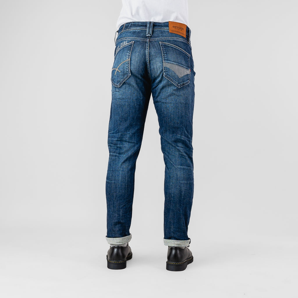 Oxygen Denim 706 Invade Slim Fit Jeans Stretch - Dark Blue (8632)