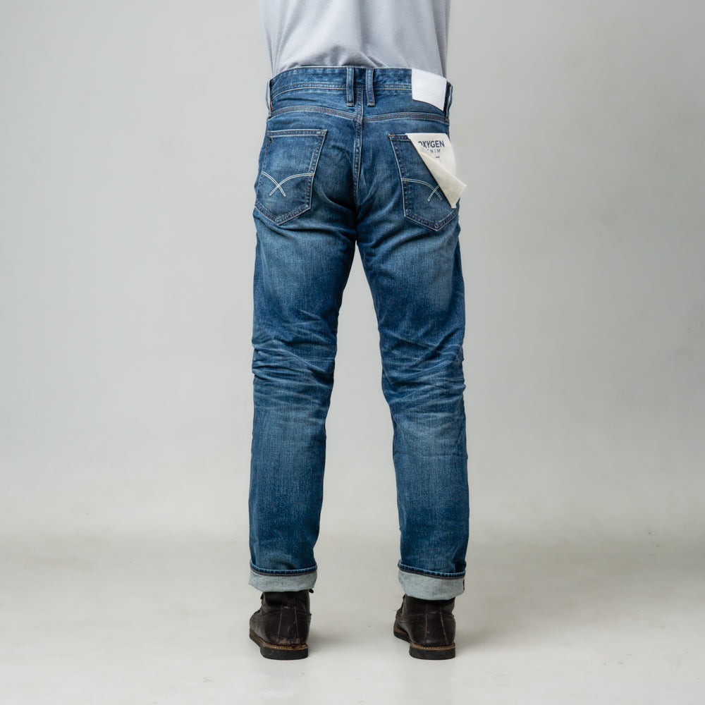Oxygen Denim 705S Dynamic Selvedge Straight Fit Jeans - Light Indigo