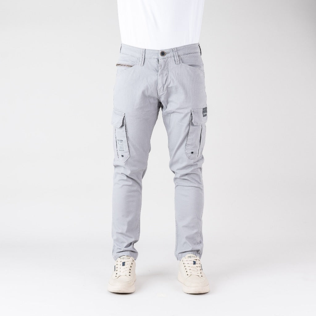 Oxygen Denim 706S Prime CS Astro Cargo Pants Light Grey - (7913)