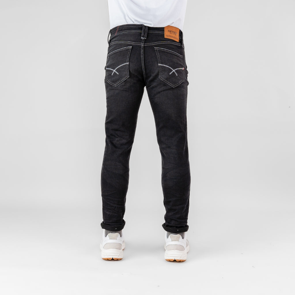 Oxygen Denim 706 Original Series Slimfit Stretch Jeans - Black Wash (0114)
