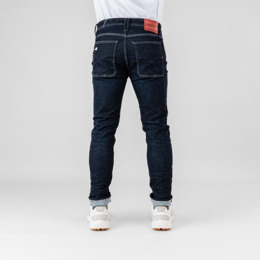 Oxygen Denim 706S Evolve Wanderlust Slim Fit Stretch Jeans - Dark Blue (5501)