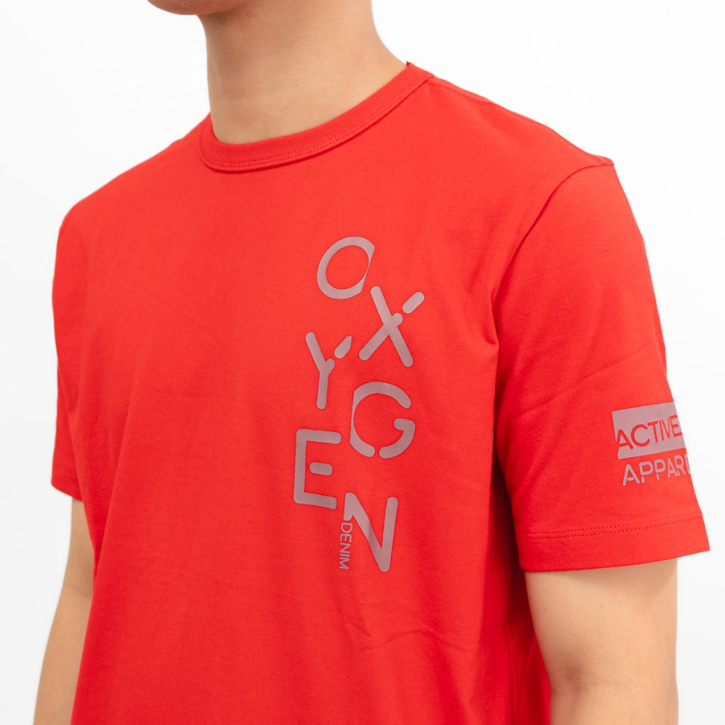 Oxygen Denim Invade Wanderlust Relax Fit T-shirt - Red (14223)