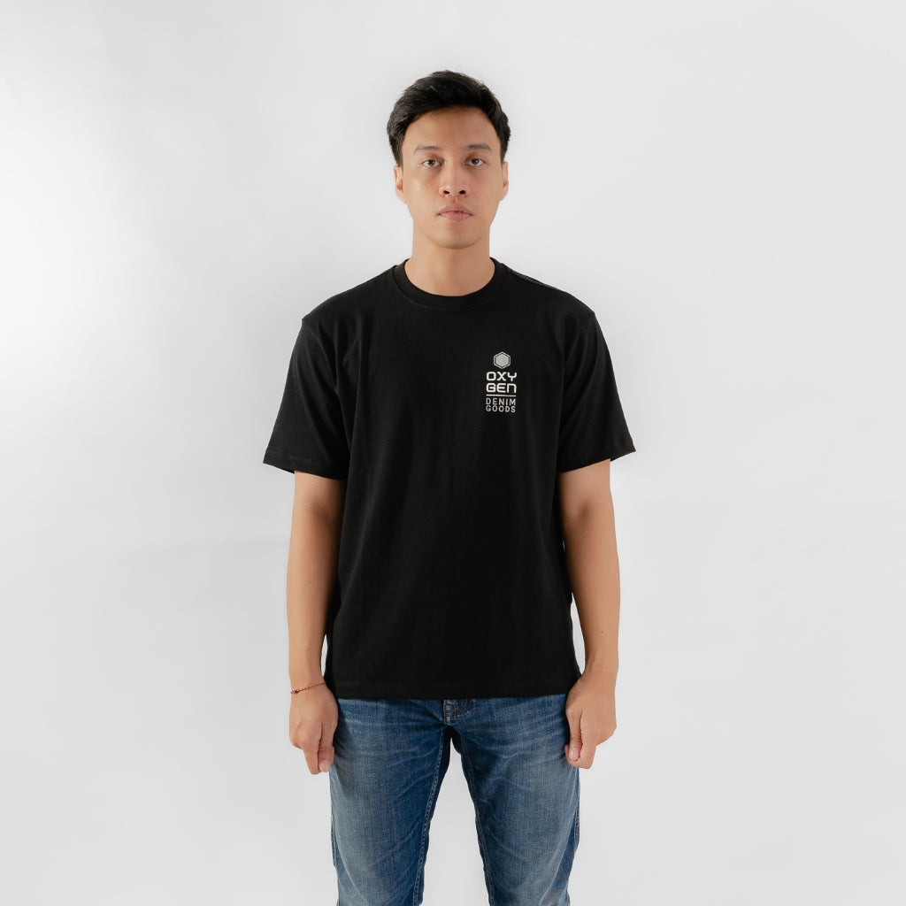 Oxygen Denim Capsule Static Black Relax Fit T-Shirt - Black (0712)
