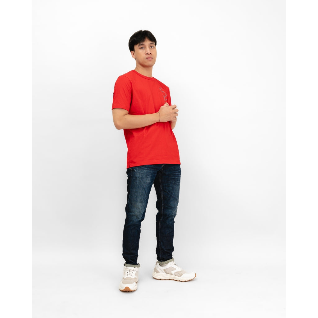 Oxygen Denim Invade Wanderlust Relax Fit T-shirt - Red (14223)