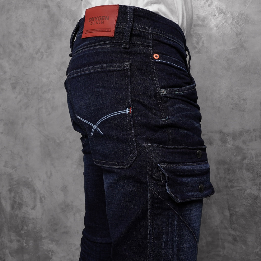 Oxygen Denim Evolve Wanderlust Slim Cargo Jeans (706-8501)