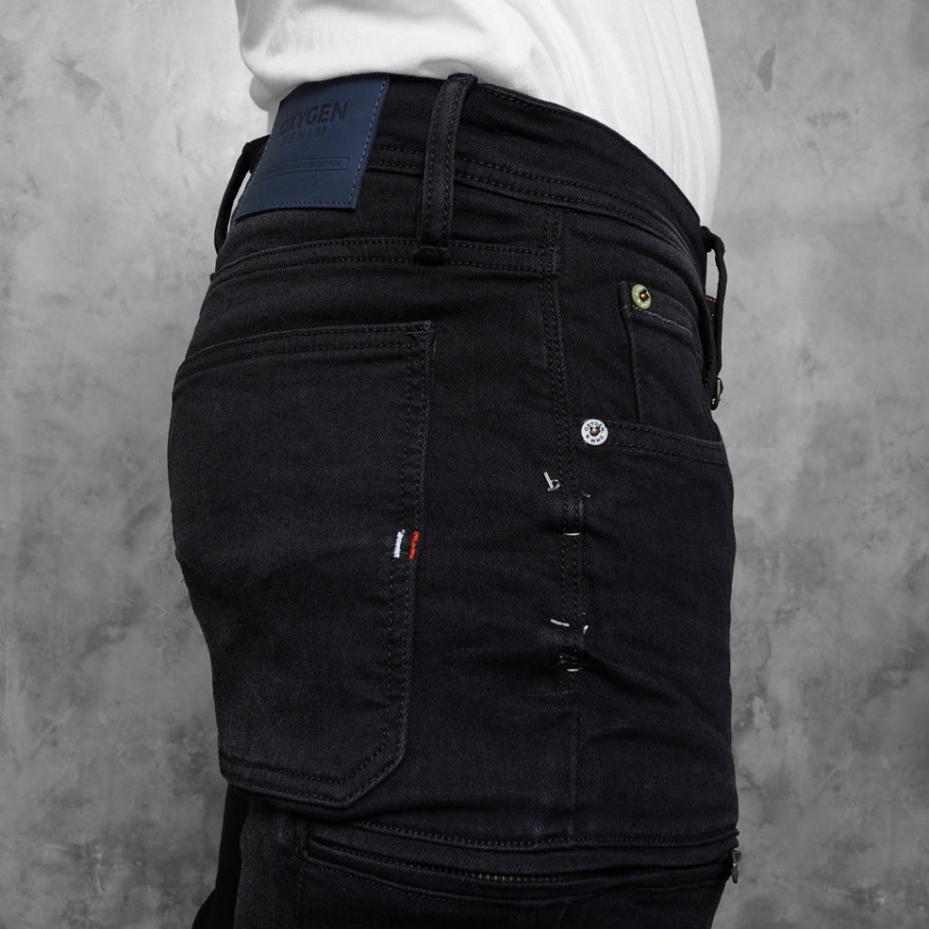 Oxygen Denim Evolve Wanderlust Tapered Cargo Jeans (703-8614)