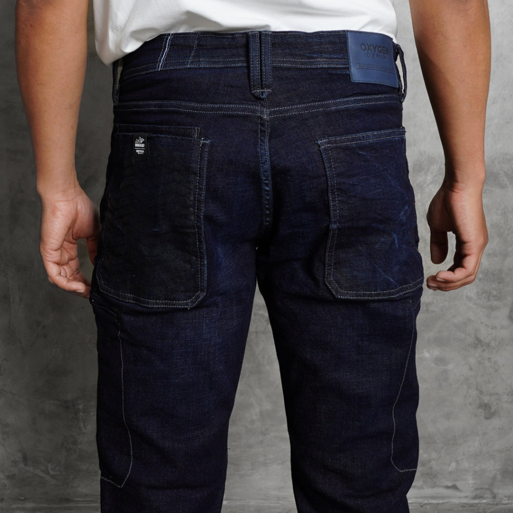 Oxygen Denim Evolve Wanderlust Tapered Cargo Jeans (703-8601)