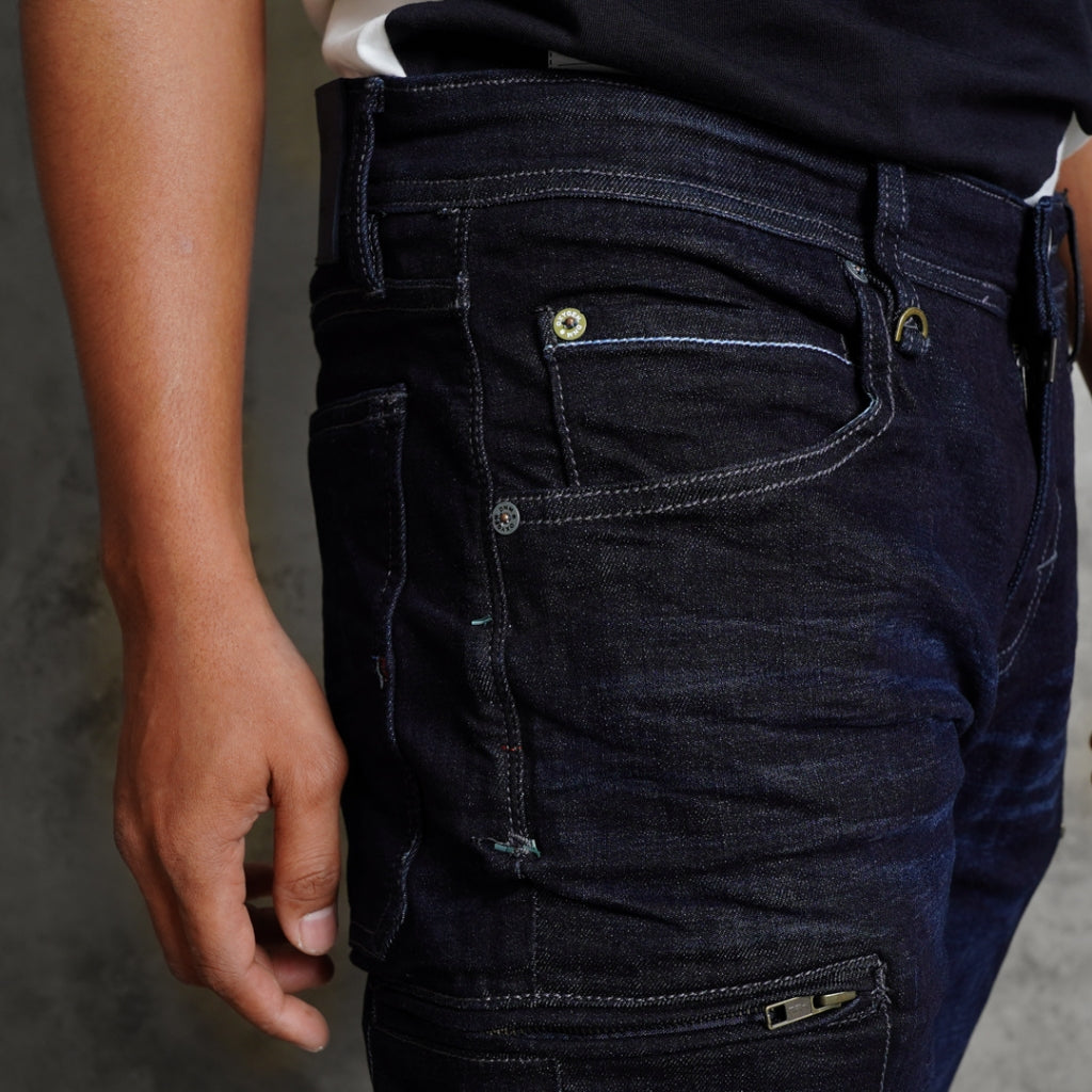 Oxygen Denim Evolve Wanderlust Tapered Cargo Jeans (703-8601)