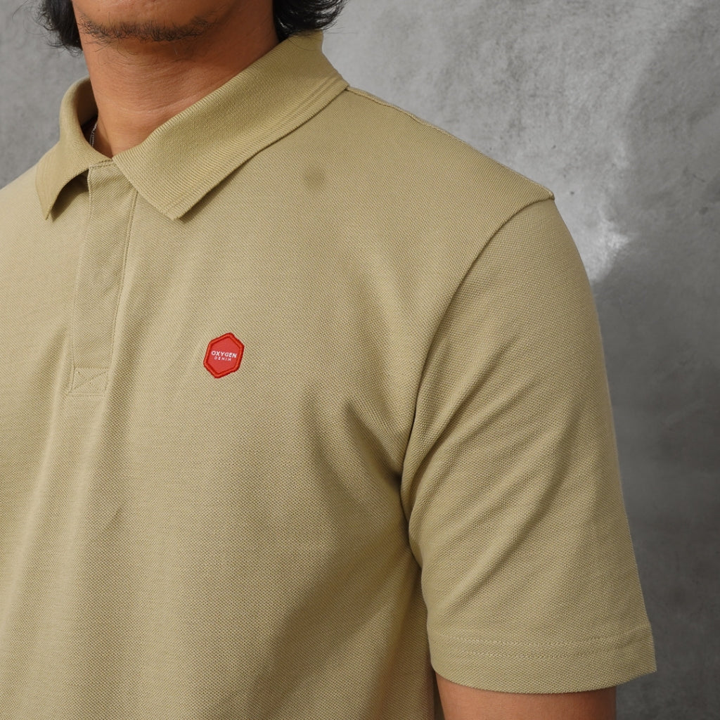 Oxygen Denim Heritage Polo Shirt Khaki (108-0227)