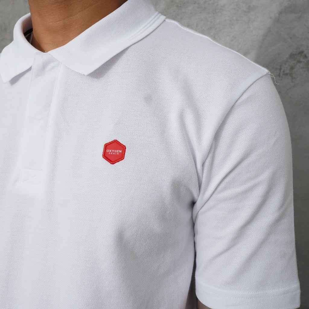 Oxygen Denim Heritage Polo Shirt White (108-0222)