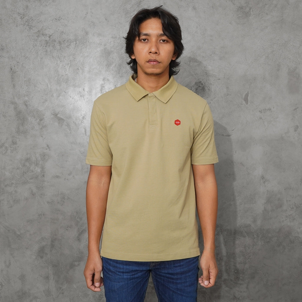 Oxygen Denim Heritage Polo Shirt Khaki (108-0227)