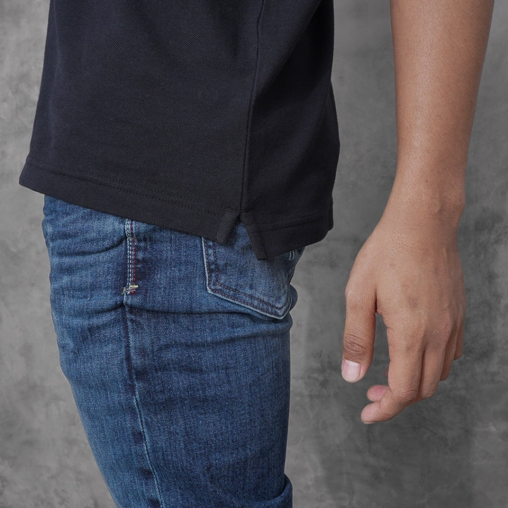 Oxygen Denim Heritage Polo Shirt Black (108-0212)