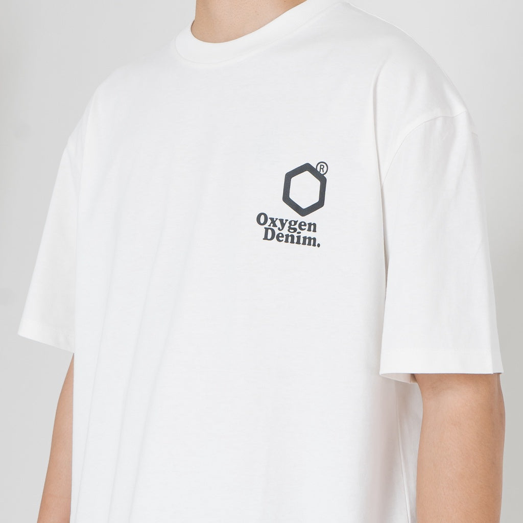 Oxygen Denim Short Journey Oversized T-Shirt Portray White