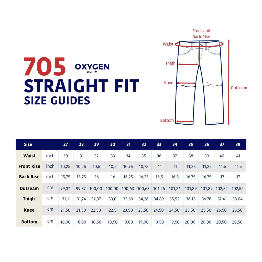 Oxygen Denim 705NS Straight Fit - Basic Garment Denim