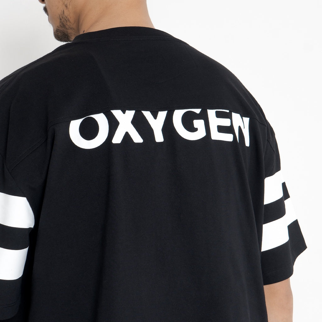 Oxygen Denim  Short Journey Stripe T-Shirt - Black