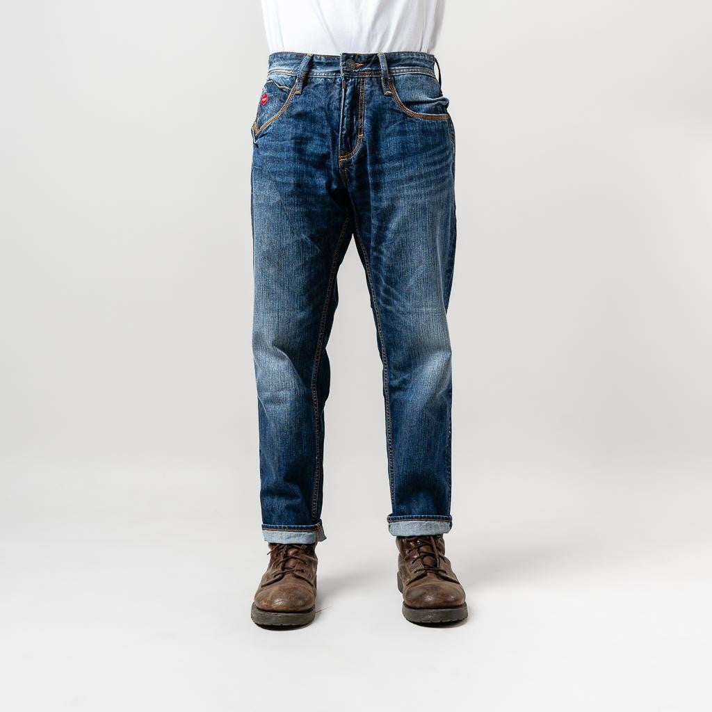 Oxygen Denim 705NS Prime C Straight Fit Non Stretch Jeans - Medium Blue (0302)