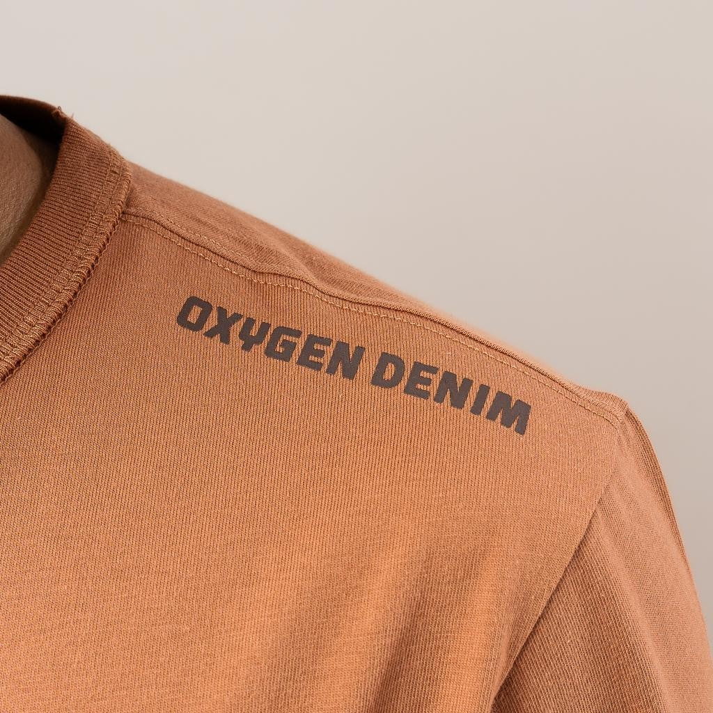 Oxygen Denim Invade Speed Dial Go Arm T-Shirt - Mocca