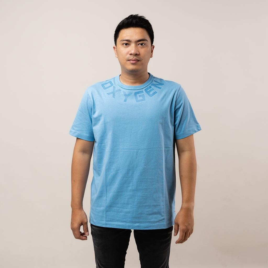 Oxygen Denim Invade Speed Dial Dart Neck T-Shirt - Blue