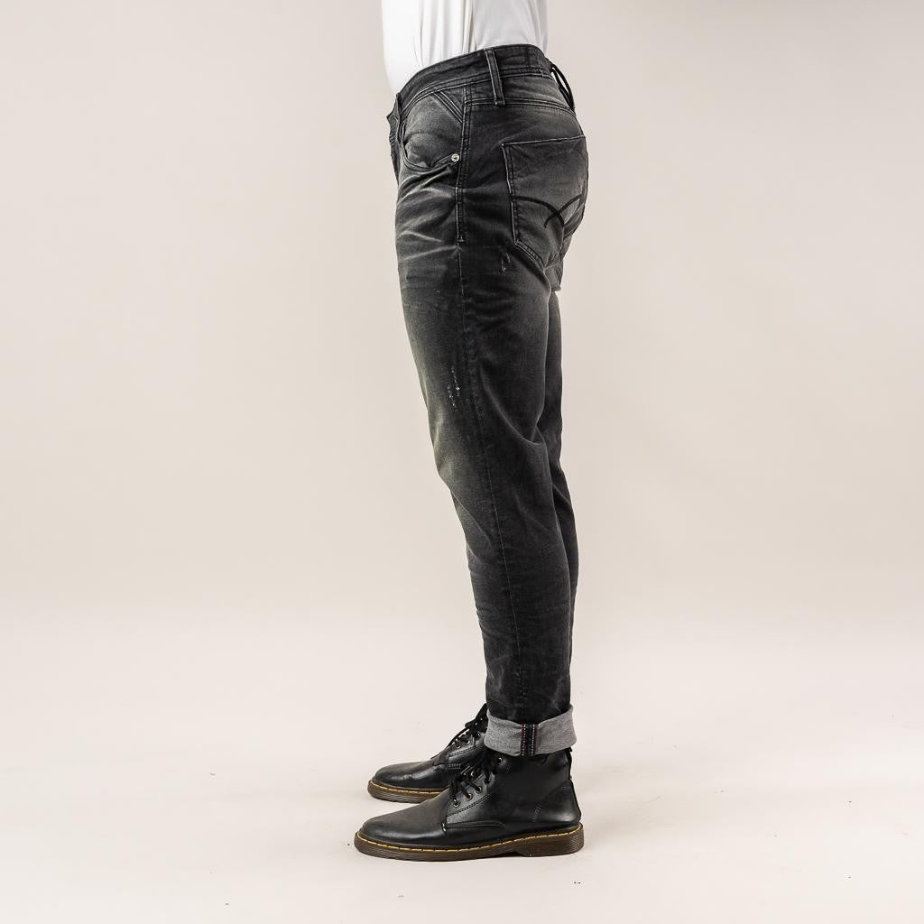 Oxygen Denim 706 Invade Short Journey Slim Fit Stretch Jeans - Dark Grey (9482)